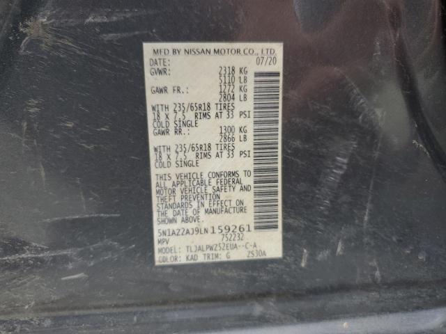 5N1AZ2AJ9LN159261 Nissan MURANO S