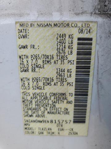 5N1AN0NW9EN815757 Nissan XTERRA X