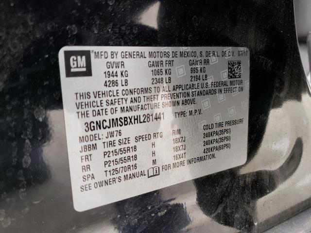 2017 CHEVROLET TRAX PREMI - 3GNCJMSBXHL281441