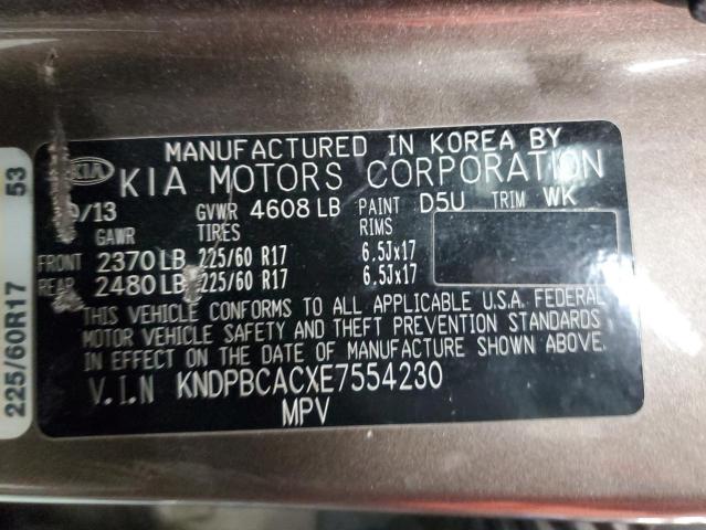 KNDPBCACXE7554230 KIA Sportage Lx