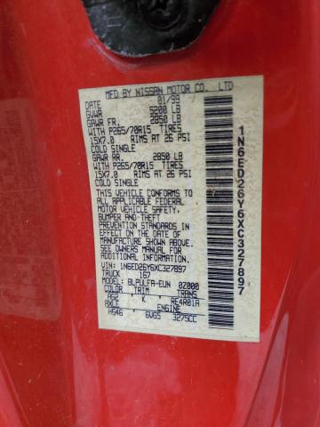 1N6ED26Y6XC327897 Nissan Frontier King Cab Xe