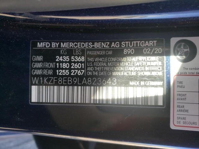 2020 MERCEDES-BENZ E 350 4MAT - W1KZF8EB9LA823643