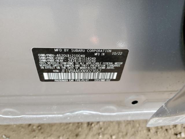 JF1VBAA6XN9023657 Subaru WRX