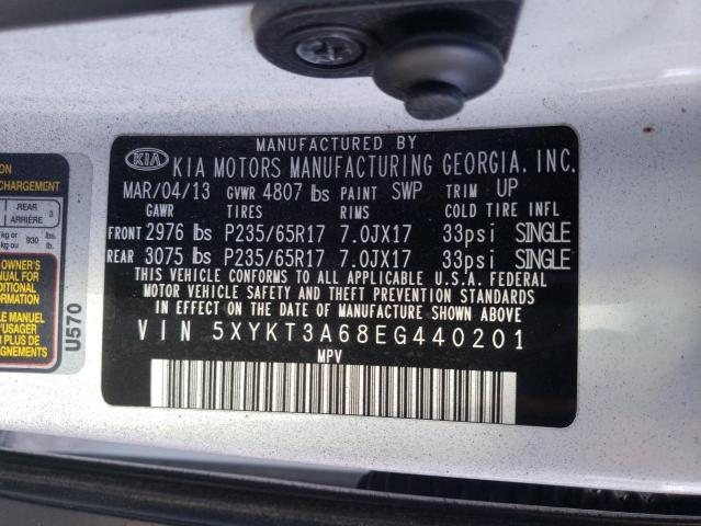 5XYKT3A68EG440201 KIA SORENTO LX