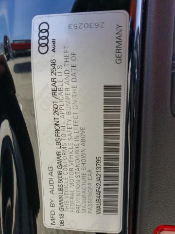 2018 AUDI S4 PREMIUM - WAUB4AF42JA213795