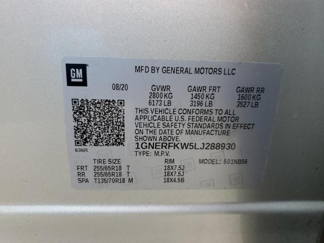2020 CHEVROLET TRAVERSE L 1GNERFKW5LJ288930