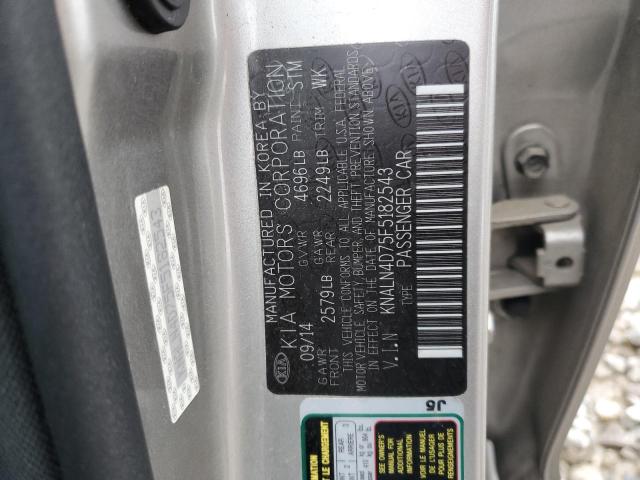 2015 KIA CADENZA PR - KNALN4D75F5182543