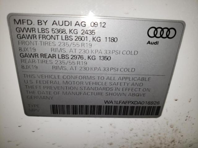 VIN WA1LFAFPXDA018926 2013 Audi Q5, Premium Plus no.12