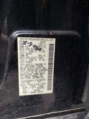 5N1AN08U87C536809 Nissan Xterra Off Road