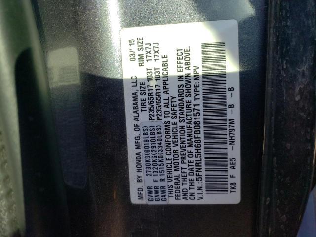 2015 HONDA ODYSSEY EX 5FNRL5H68FB081571