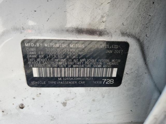 2017 MITSUBISHI MIRAGE GT ML32A5HJ0HH019633