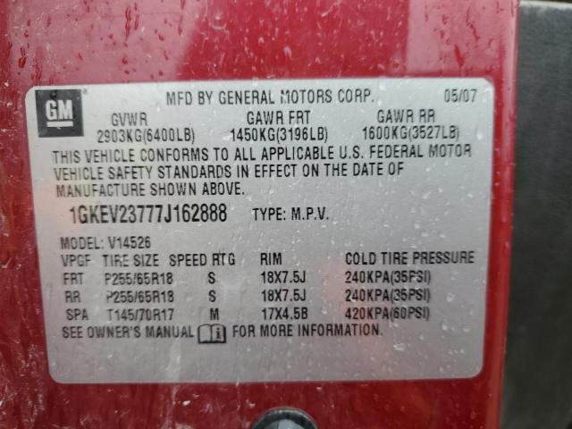 1GKEV23777J162888 GMC Acadia Slt-1