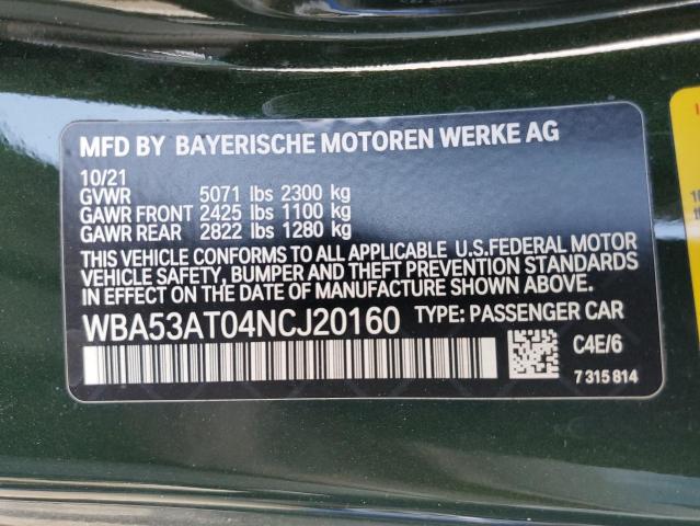 2022 BMW M440I - WBA53AT04NCJ20160