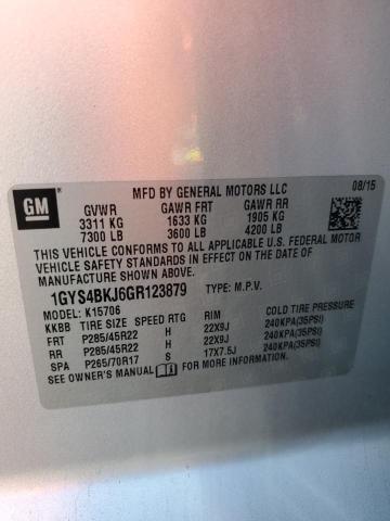 2016 CADILLAC ESCALADE L - 1GYS4BKJ6GR123879