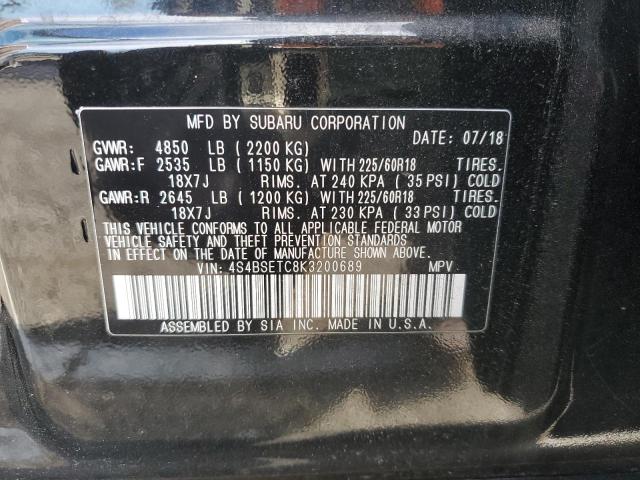 4S4BSETC8K3200689 Subaru Outback Touring