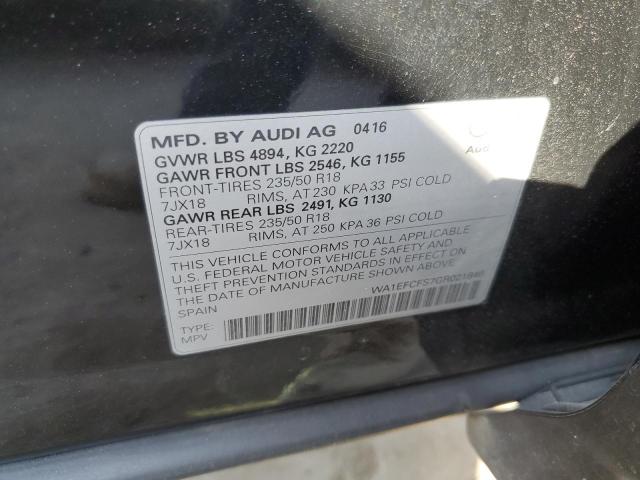 2016 AUDI Q3 PREMIUM WA1EFCFS7GR021846