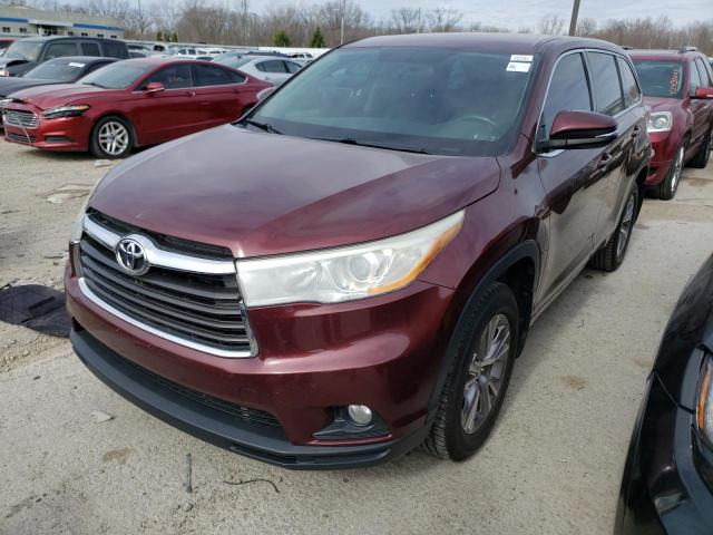 Salvage cars for sale at Louisville, KY auction: 2014 Toyota Highlander LE