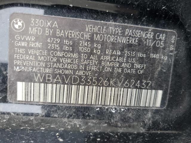 WBAVD33526KV62432 BMW 330 XI
