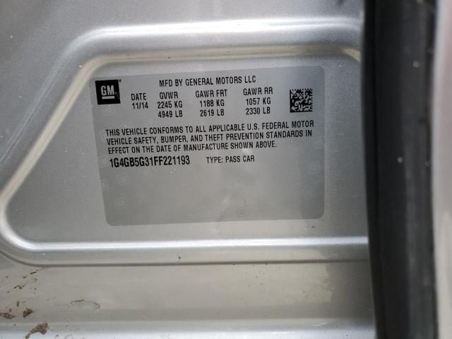1G4GB5G31FF221193 Buick Lacrosse