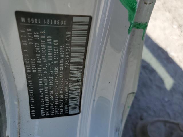 2016 VOLKSWAGEN GOLF BASE 3VW817AU4GM007340