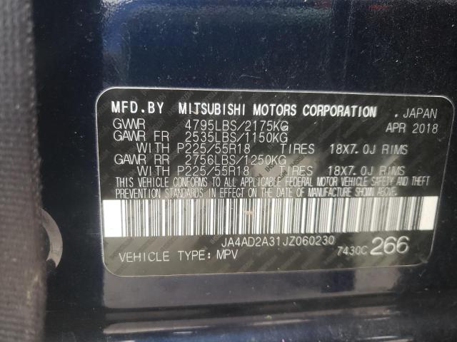 2018 MITSUBISHI OUTLANDER JA4AD2A31JZ060230