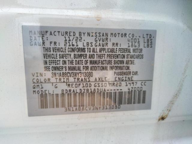 3N1AB8CV3NY313080 Nissan SENTRA SV