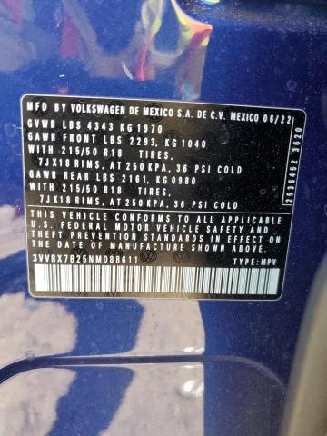 2022 VOLKSWAGEN TAOS SE - 3VVRX7B25NM088611