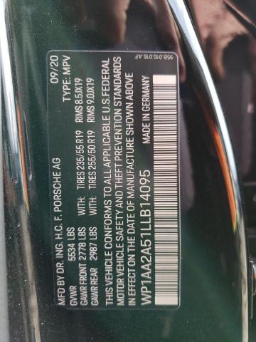 2020 PORSCHE MACAN WP1AA2A51LLB14095