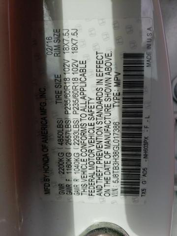 5J8TB3H38GL017386 Acura RDX