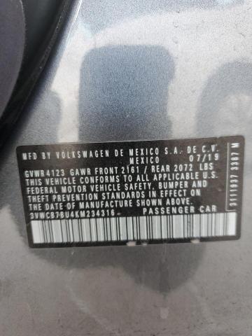 2019 VOLKSWAGEN JETTA S 3VWCB7BU4KM234316