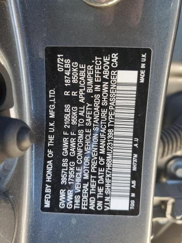 2021 HONDA CIVIC EX - SHHFK7H68MU231398