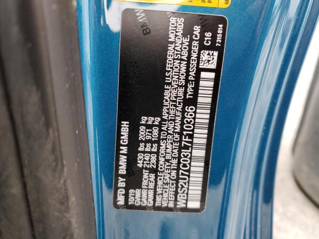 2020 BMW M2 COMPETI - WBS2U7C03L7F10366