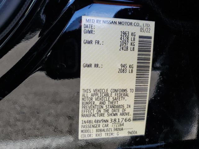 1N4BL4BV9NN381766 Nissan ALTIMA S