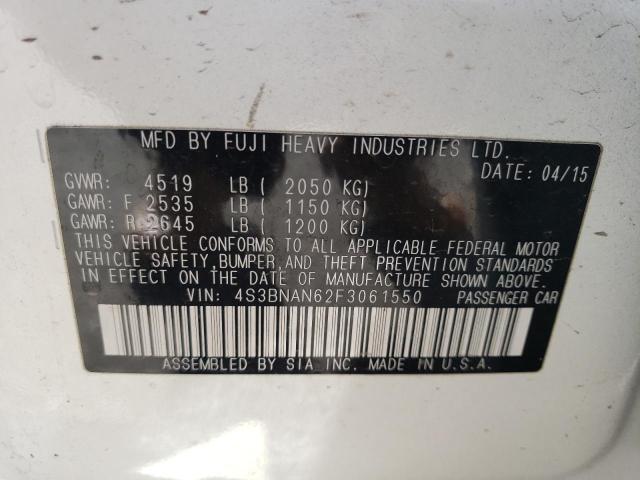4S3BNAN62F3061550 Subaru Legacy 2.5i Limited