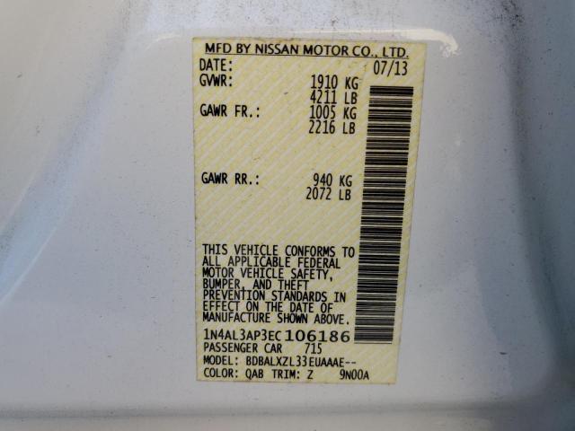 1N4AL3AP3EC106186 Nissan Altima
