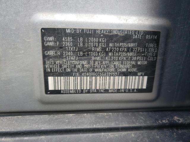 4S4BRBCC5E3327527 Subaru Outback 2.5i Premium