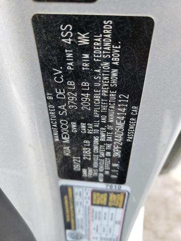 3KPF24AD5ME414112 KIA FORTE FE