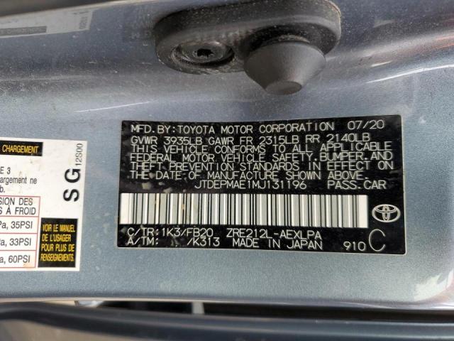 2021 TOYOTA COROLLA LE JTDEPMAE1MJ131196