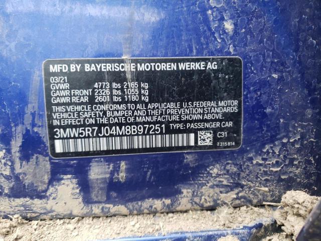 2021 BMW 330XI - 3MW5R7J04M8B97251