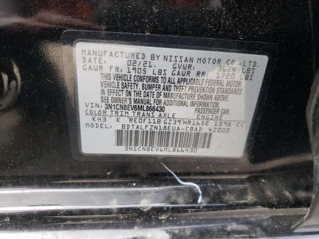 3N1CN8EV6ML866430 Nissan VERSA SV