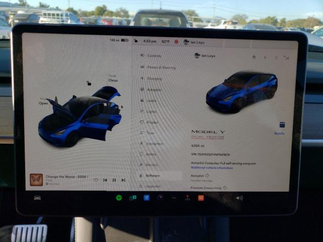7SAYGDEF4NF541874 Tesla Model Y