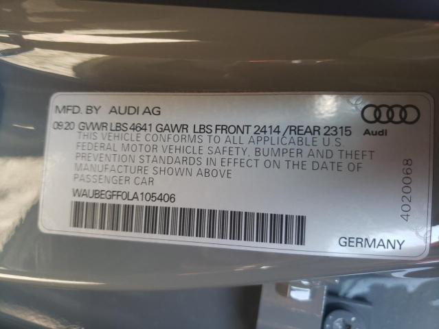 2020 AUDI A3 S-LINE - WAUBEGFF0LA105406