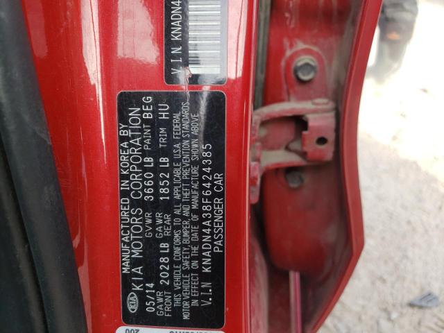 KNADN4A38F6424385 KIA RIO EX