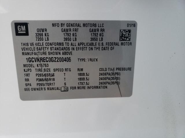 2016 CHEVROLET SILVRK1500 - 1GCVKREC0GZ200406