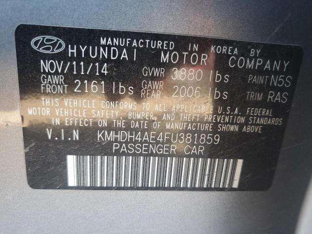 2015 HYUNDAI ELANTRA SE KMHDH4AE4FU381859