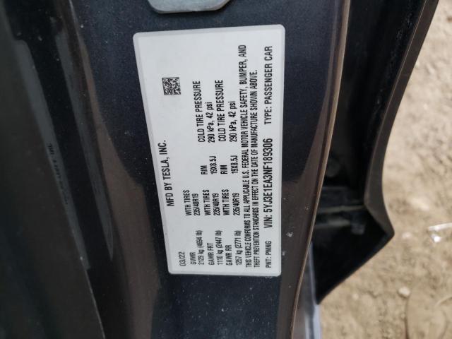 5YJ3E1EA3NF189306 Tesla MODEL 3