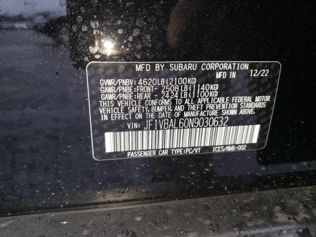 JF1VBAL60N9030632 Subaru Wrx Limited