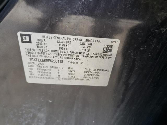2GKFLXEK5F6236118 GMC Terrain Slt