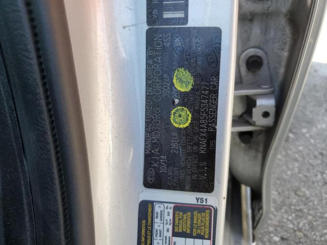 KNAFX4A85F5347477 KIA FORTE EX