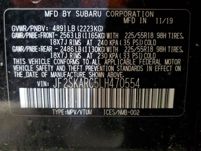 2020 SUBARU FORESTER S - JF2SKARC5LH470554